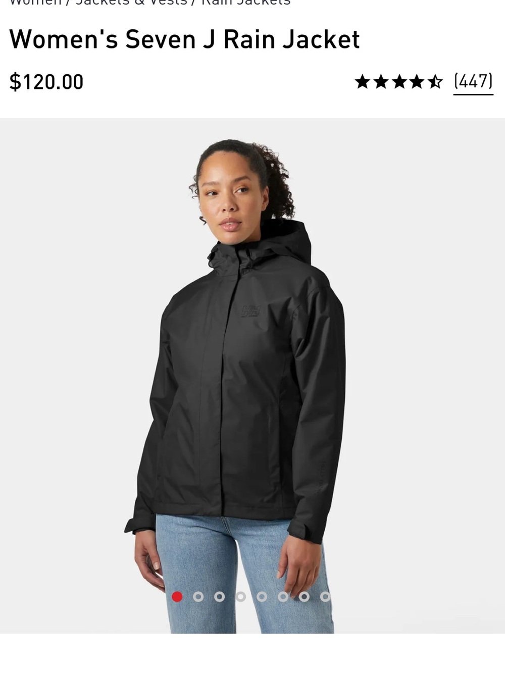 Helly Hansen Women's Black Rain Jacket